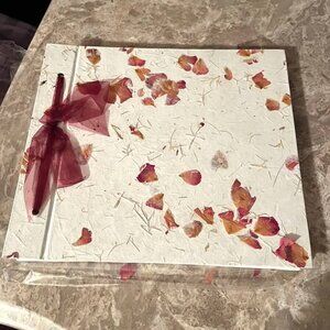Flower Embedded Scrapbook/ Photo Album